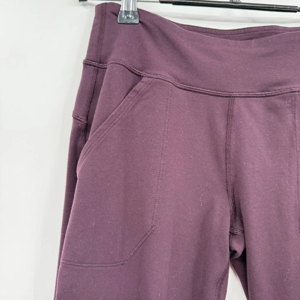 Ivivva 12 Leggings Girls Plum Purple Athletic Pockets Yoga‎ Pants IG5621S
